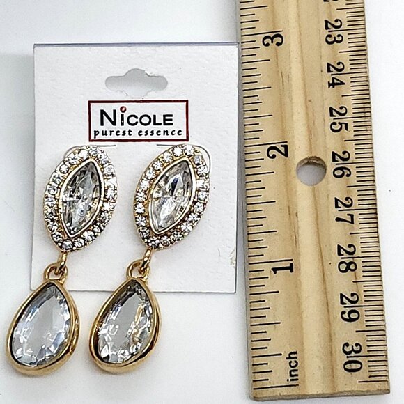 Beautiful‎ Nicole Purest Essence Rhinestone Drop Earrings - Picture 4 of 4